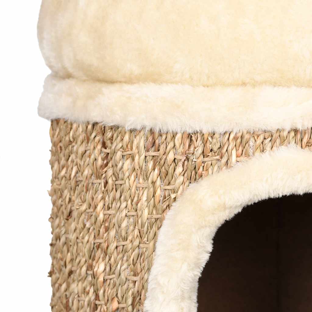 Casita para gatos con cama y rascador de hierba marina – Nubo Pet (foto 9)