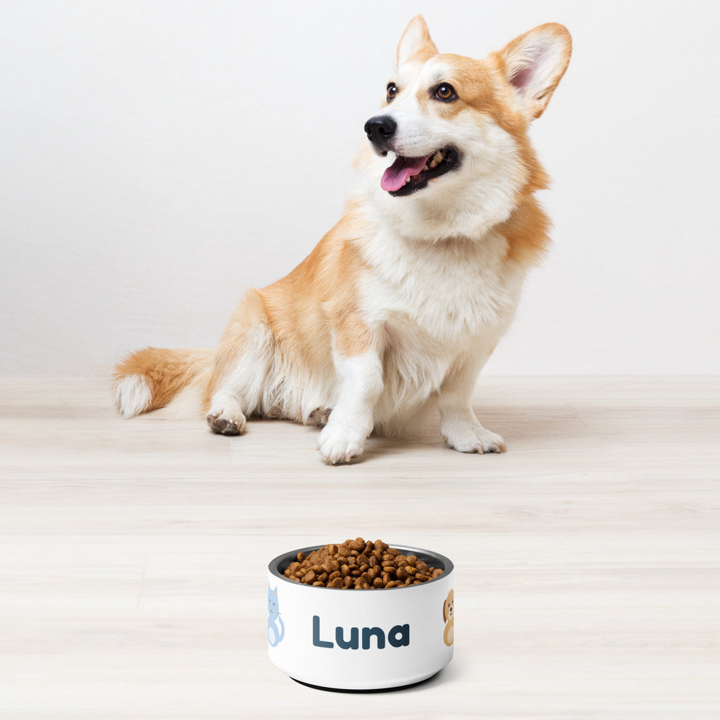 Comedero personalizado con nombre de mascota y personajes Nubo y Canela – Nubo Pet (foto 8)