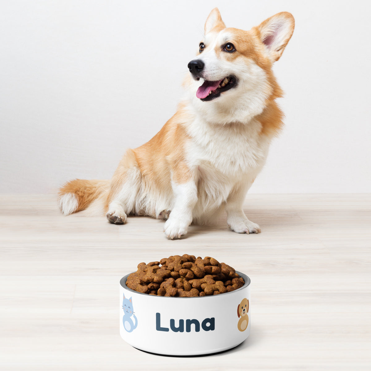 Comedero personalizado con nombre de mascota y personajes Nubo y Canela – Nubo Pet (foto 9)