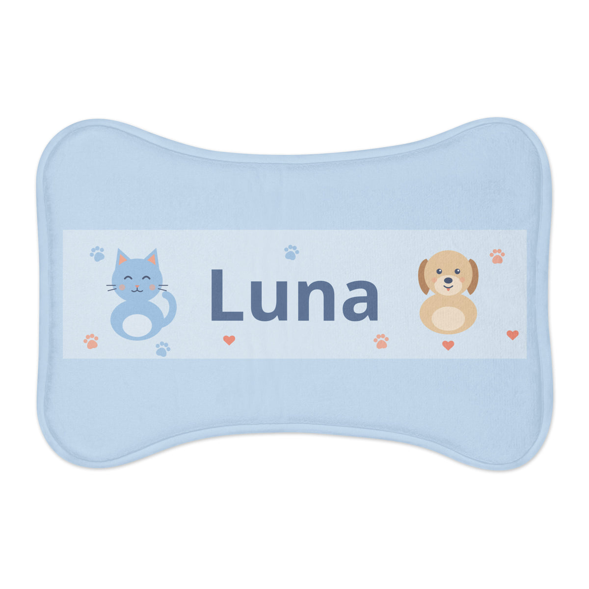 Mantel comedero personalizado con nombre, Gatito y Perrito Nubo – Nubo Pet
