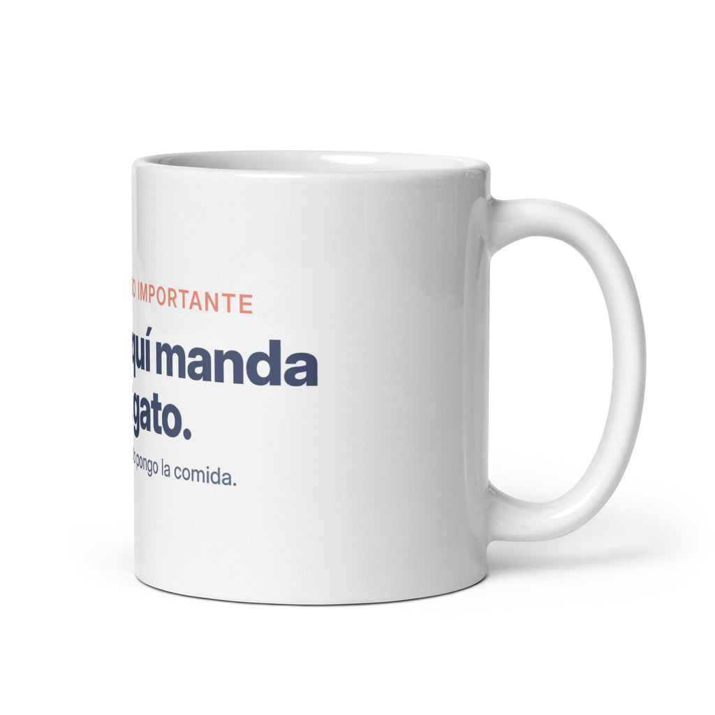 Taza «Aquí manda el gato» con el Gatito Nubo – Nubo Pet